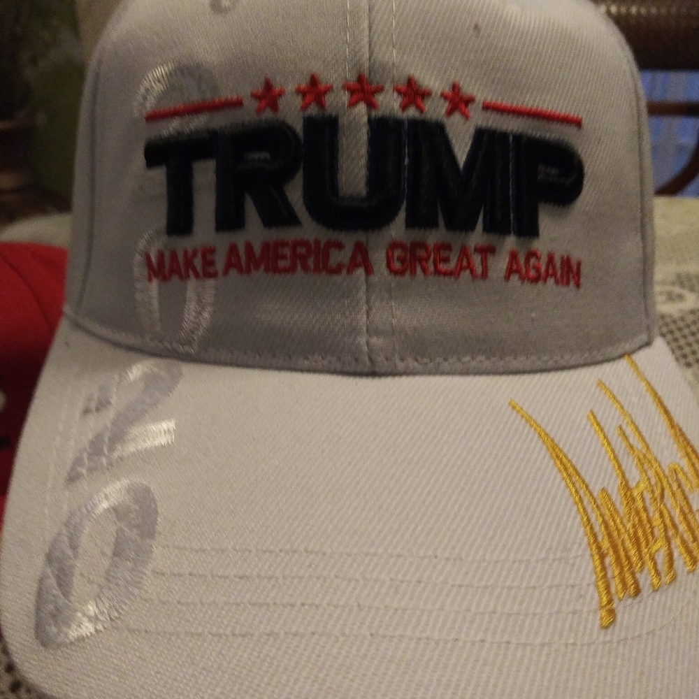 White adjustable Trump Hat